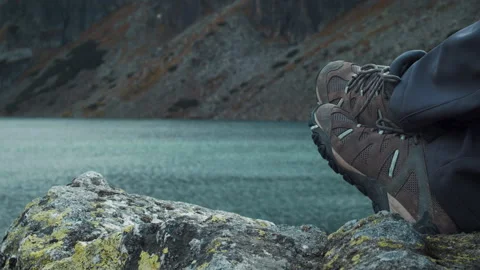 Rest on a mountain lake. Stock Footage 238829268