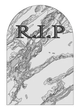 Rest In Peace Gravestone Stock Illustration
