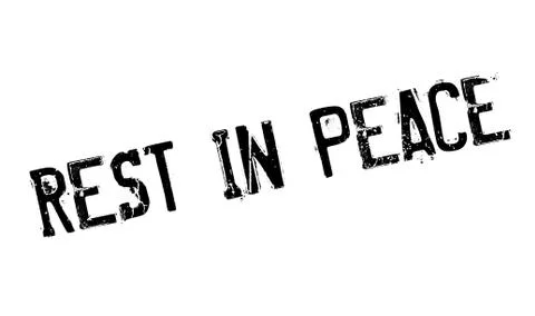 Rest In Peace rubber stamp 스톡 일러스트
