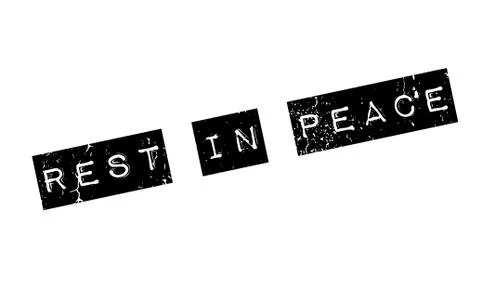 Rest In Peace rubber stamp 스톡 일러스트