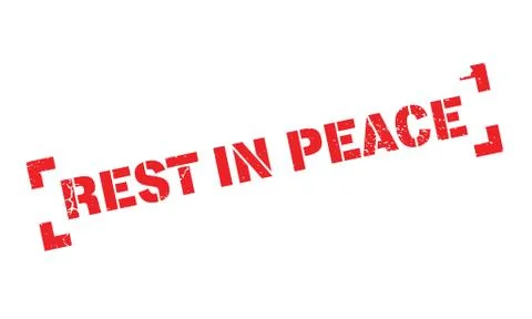 Rest In Peace rubber stamp Illustrazione stock