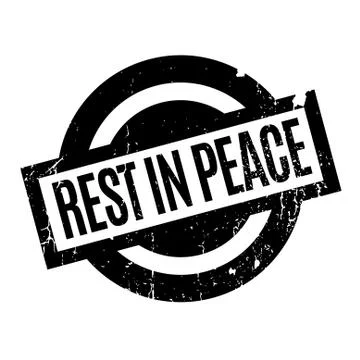 Rest In Peace rubber stamp Illustrazione stock