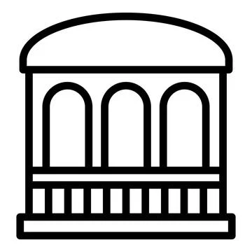Rest pergola icon outline vector. House pavilion Stock Illustration