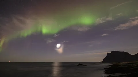 Rest of rocket burning in atmosphere Stock Footage 250440943