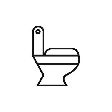Rest room logo sign vector outline Stock Illustration