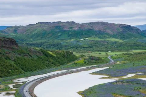 Rest stop along the Ring Road, Iceland 写真素材