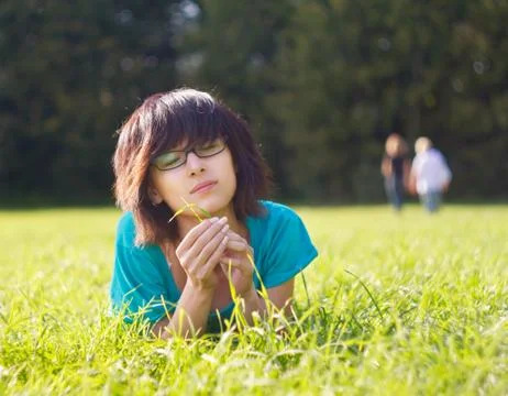Rest on a summer meadow Stock Photos