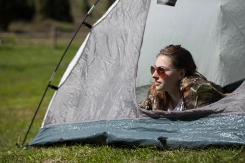 Rest in tent Stock Photos