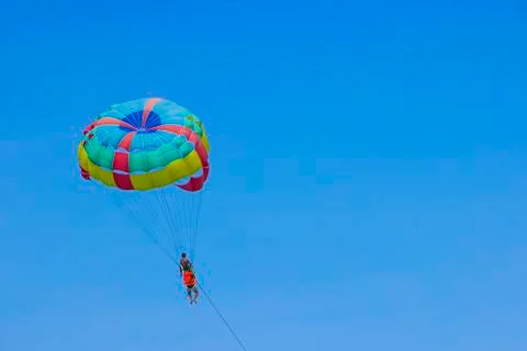 Rest under the dome of a parachute Stock Photos