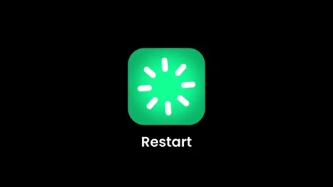 Restart App Icon Stock Footage 334471117