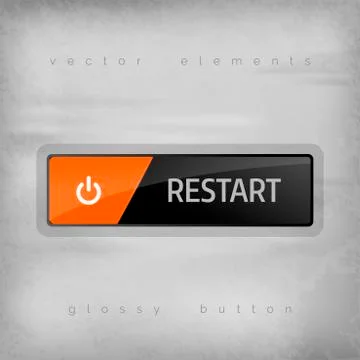 Restart button Illustrazione stock
