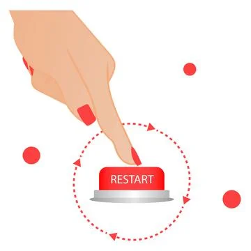 Restart button vector illustration concept. Stockillustratie