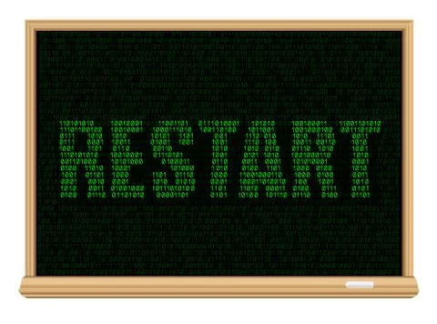 Restart code blackboard Stock Illustration