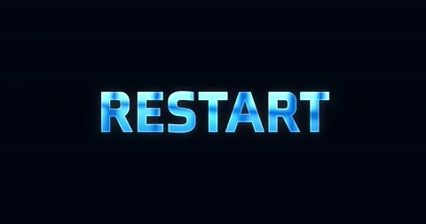 Restart. Electric lightning word. Text Animation 스톡 동영상 138342245