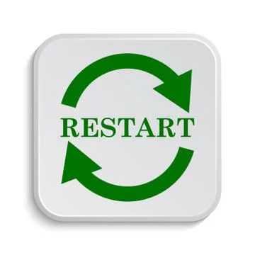 Restart icon. Internet button on white background.. Stock Illustration