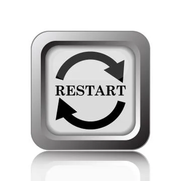 Restart icon. Internet button on white background.. Stock Illustration