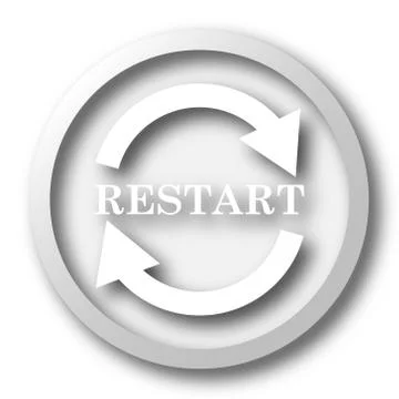 Restart icon. Internet button on white background.. Stock Illustration