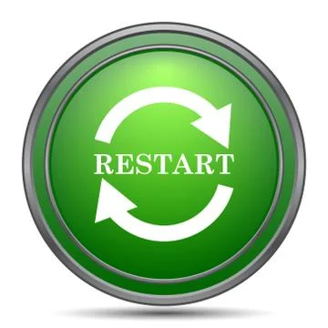 Restart icon. Internet button on white background.. Stock Illustration