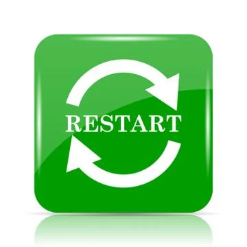 Restart icon. Internet button on white background.. Stock Illustration