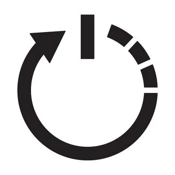Restart icon vector for graphic design, logo, website, social media, mobile a Stock Illustration