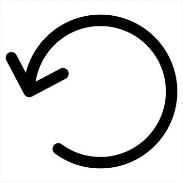 Restart line icon vector illustration isolated on white background 스톡 일러스트