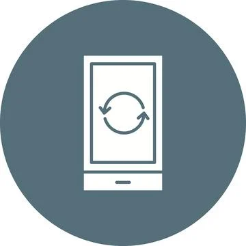 Restart Phone icon vector image. Illustrazione stock