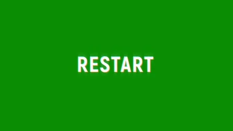 Restart pixel text animation with glitch effect on black background Stock-Footage 313451698