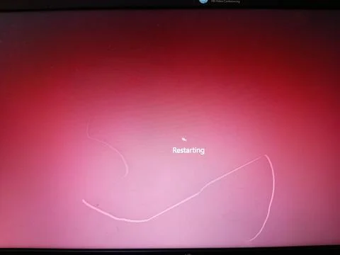 Restarting a computer. Stock Photos