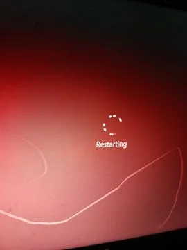 Restarting a computer. Stock Photos