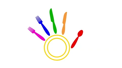 Restaurant advertising cartoon Stock Footage 155474122