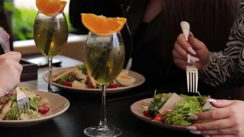 Restaurant and cafe, dishes, interior Stock Footage 229657639