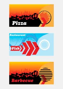 Restaurant banners Stock Illustration