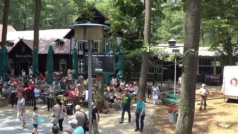 Restaurant on the beach Stock Footage 91609060