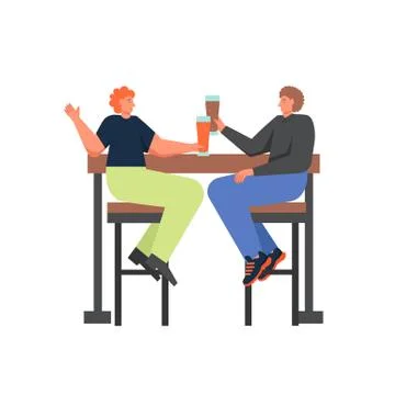 Restaurant beer, vector flat style design illustration Stock Illustration