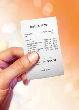 Restaurant bill Stock Photos