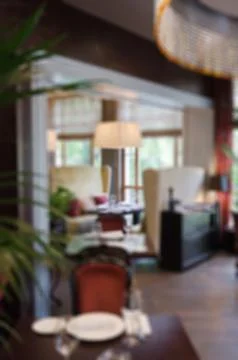 Restaurant blur background Stock-Fotos