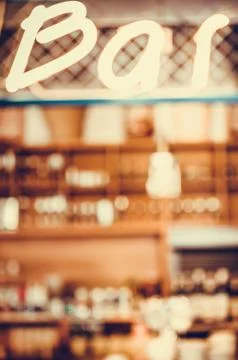 Restaurant blur interior Stock Photos
