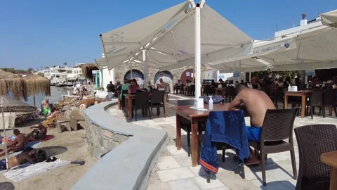 Restaurant in Bodrum on the beach. Turkey Vídeos de archivo 169287775