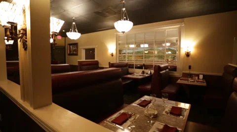 Restaurant booths interior Vidéo 46387787