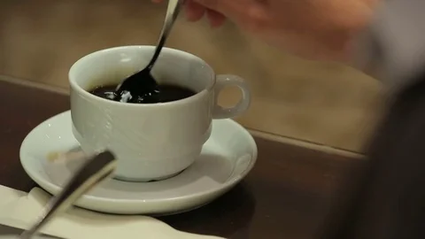 Restaurant breakfast with coffee Stock Footage 71795086