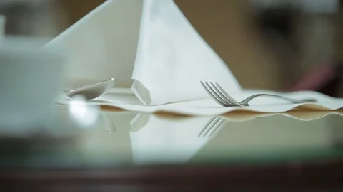 Restaurant breakfast with cutlery Stock Footage 71798794