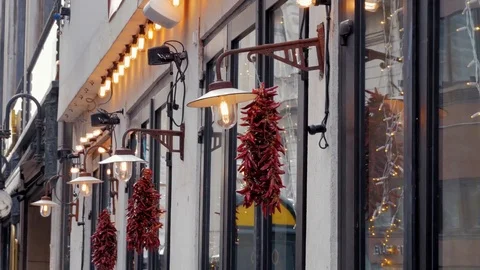 Restaurant in Budapest - door Stock Footage 82495354