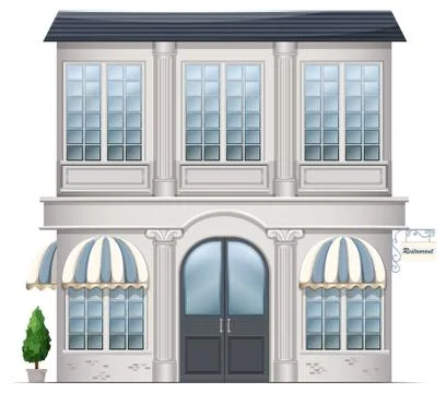 A restaurant building Ilustración de archivo