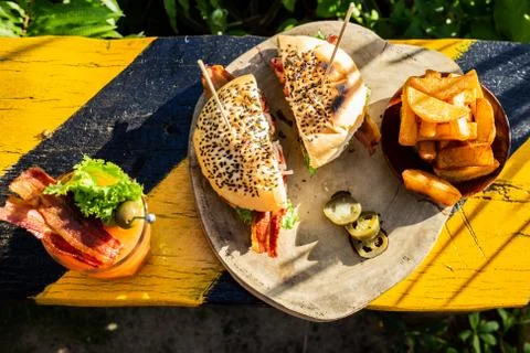 Restaurant burger Stock Photos