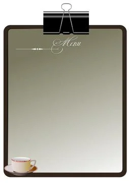 Restaurant (cafe) menu. Colored 3d vecto Stock Illustration