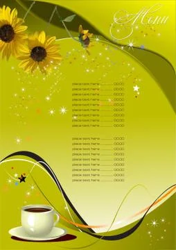 Restaurant (cafe) menu Stock Illustration