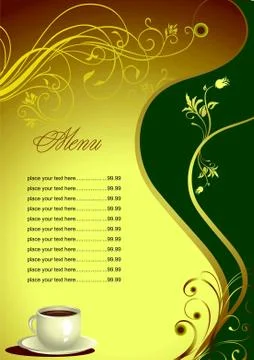 Restaurant (cafe) menu Stock Illustration