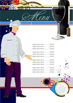 Restaurant (cafe) menu. Vector illustration Stock Illustration