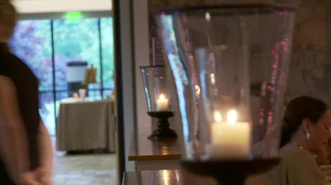 Restaurant candle 2 (P5) Stock Footage 489586