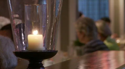 Restaurant candle (P5) Stock Footage 489581